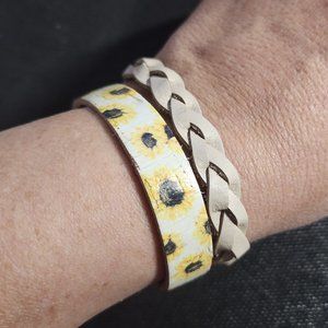 Flourish Leather Bundle of 2 bracelets - Size XL